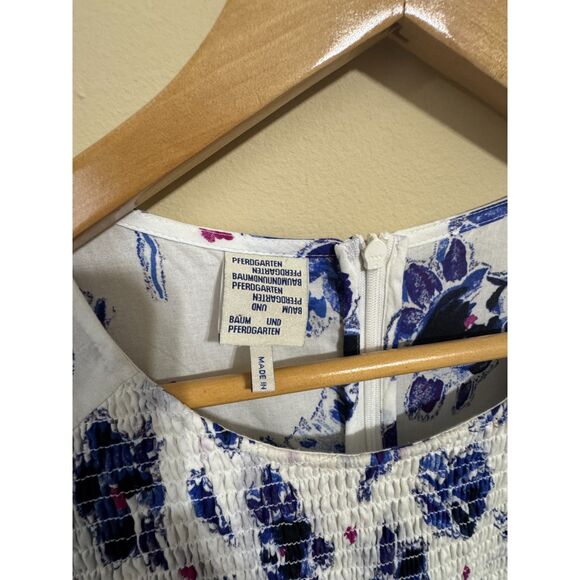 baum und pferdgarten Admore Floral Smocked Cotton Dress sz 40 spring easter - Picture 5 of 10